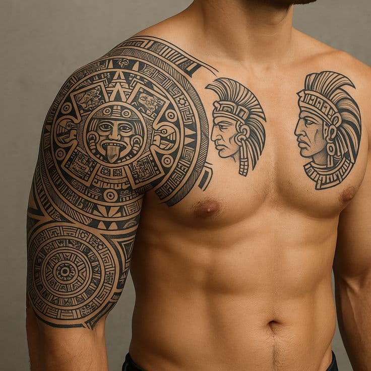 Aztekische & Maya Tribal Tattoos – Symbole der Götter & Krieger