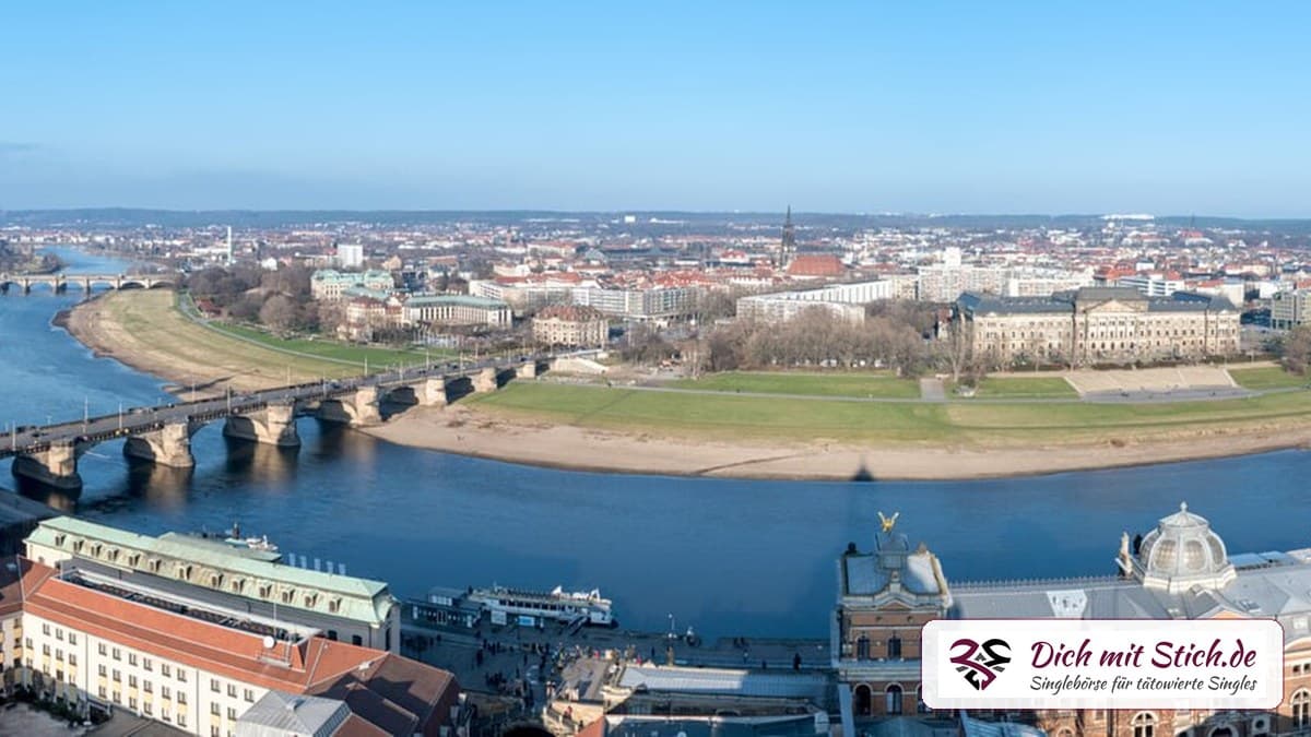Stadtansicht von Dresden für Dich mit Stich