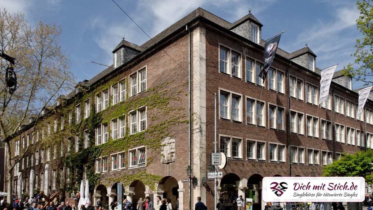 Stadtansicht von Düsseldorf für Dich mit Stich